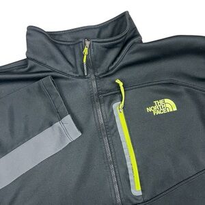 The North Face Sweatshirt Men’s XL 1/2 Half Zip Pullover Black Yellow Gray‎